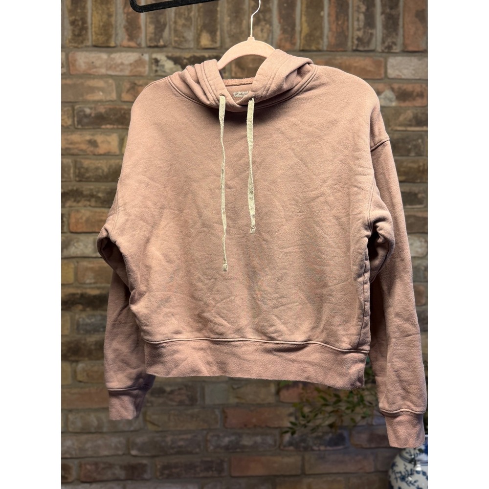 SOLD Collective Classic Hoodie Mauve Brown Recycled Sweatshirt Womens XS